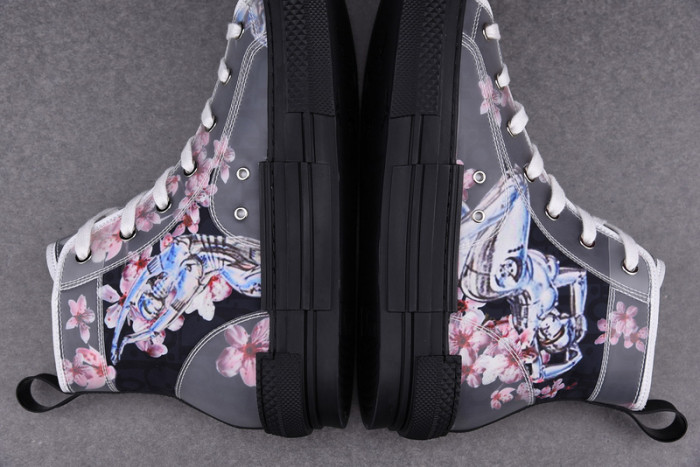D1R* B23 OBLIQUE HIGH TOP SNEAKERS  KICKZE DR-4