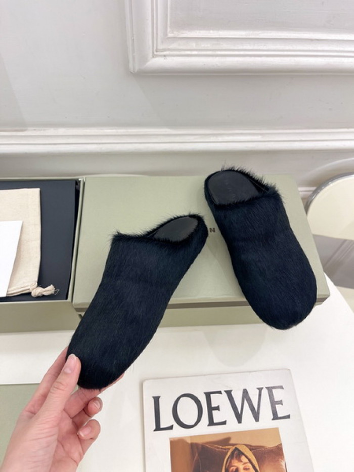 MA SLIDE BLACK FUSSBETT SABOT LOAFERS COPSHOE MAR-04