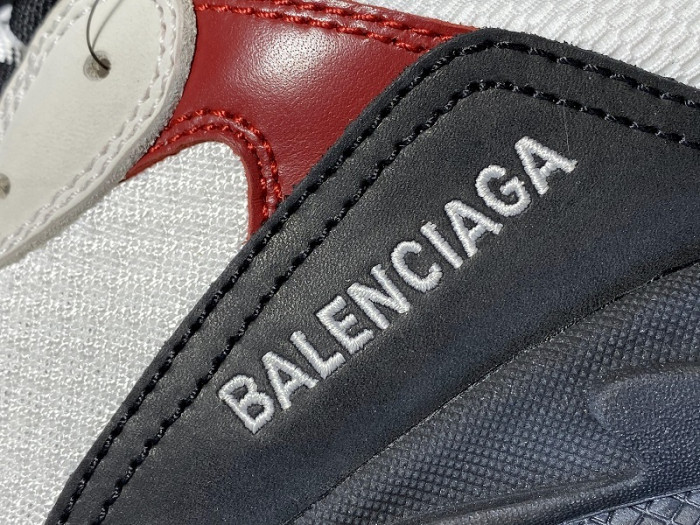 BL TRIPLE S TRAINERS CLEAR SOLE BLACK /BROWN/ RED 541624  W09O1 9000