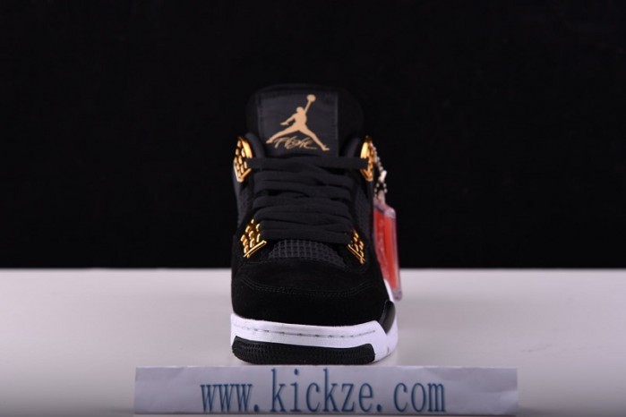 Air Jordan 4 “Royalty” Black/Metallic Gold-White mens 308497-032